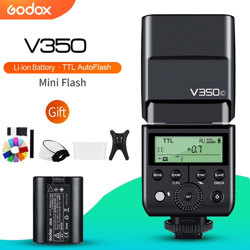Godox V350C V350N V350S V350F V350O ttl HSS камера Speedlite вспышка Встроенная литиевая батарея для Canon Nikon sony Fuji Olympus