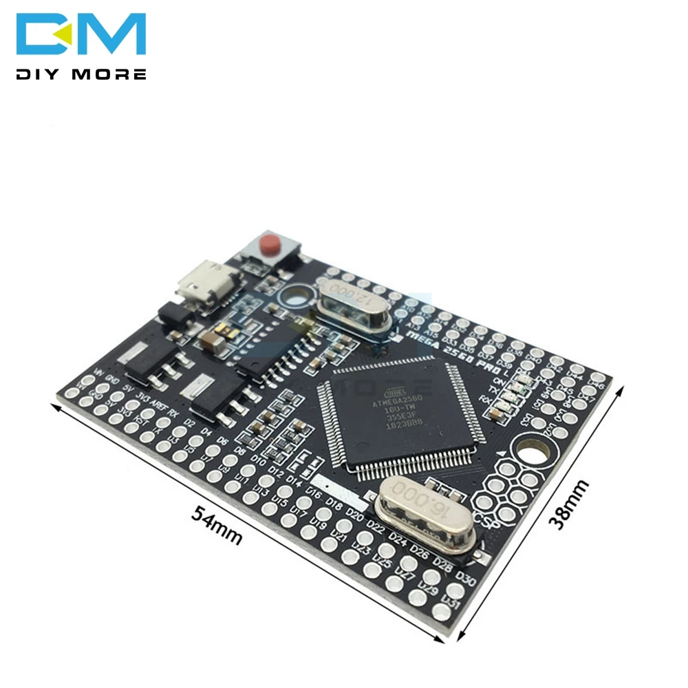 10 шт. Мега 2560 PRO встроенный CH340G/ATMEGA2560-16AU чип с штекерами, совместимый для Arduino Mega2560 модуль Diymore