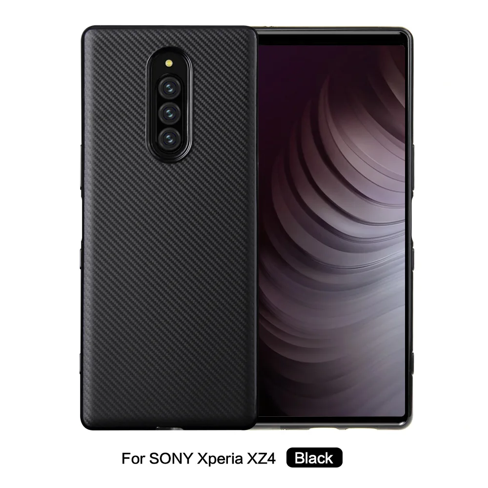 Роскошный чехол для sony Xperia 1/XZ4, противоударный чехол из углеродного волокна для мужчин и женщин, мягкий чехол из ТПУ для бизнеса