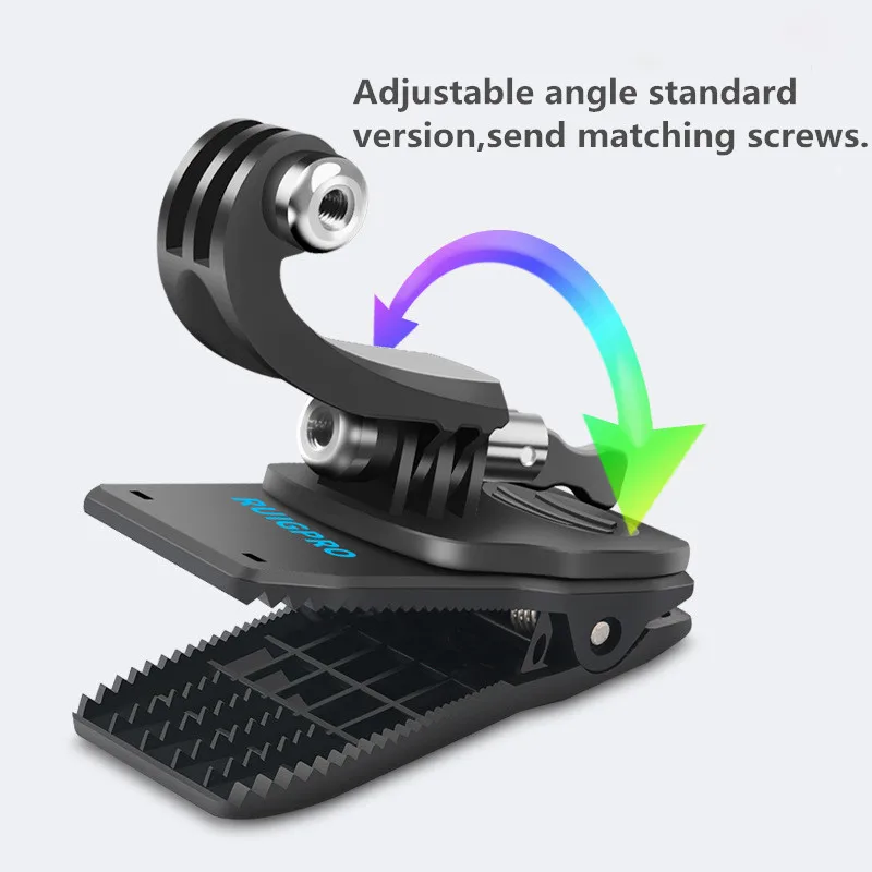 New Backpack Clip Clamp 360 Degree Rotary Fixed Mount bracket For Gopro Hero 7 6 5 DJI OSMO action Sports Camera Accessories