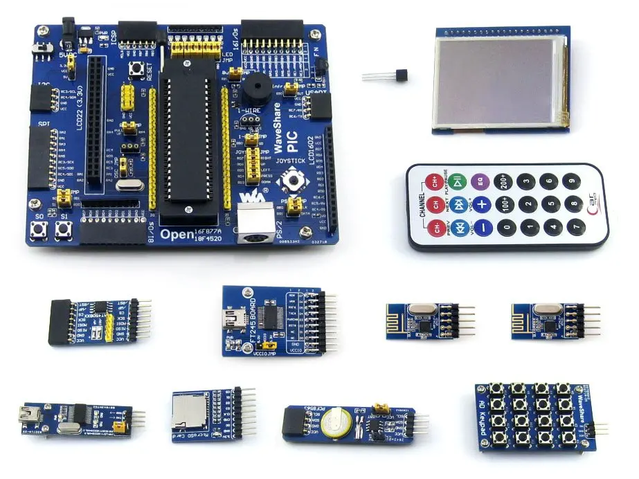Module Pic16f877a-i/p Pic16f877a Pic 8-bit Risc Evaluation Development Board +11 Accessory Modules = Open16f877a Package A | Электроника