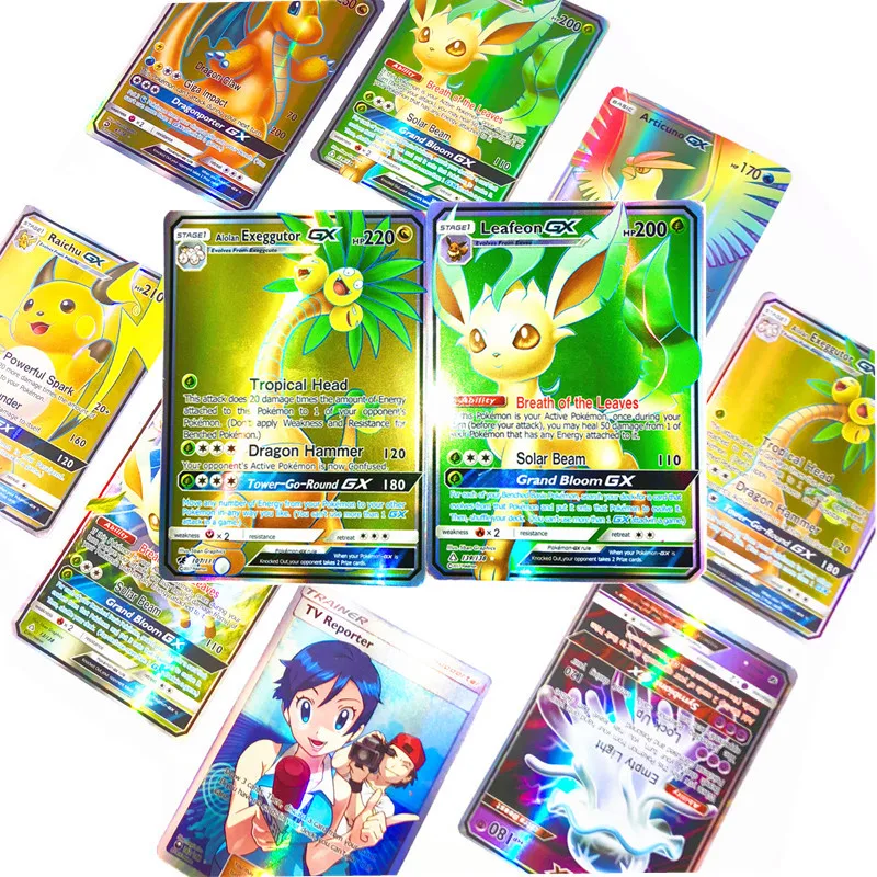 Новая Коллекция игр 10-324, торговые GX карты pokemones для Funs, детские игрушки на английском языке