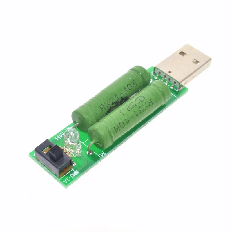Бесплатная доставка USB мини разрядный нагрузочный резистор 2A/1A с переключателем