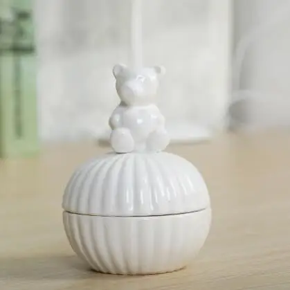 white bear Керамика животного ювелирные изделия банку серьгу Цепочки и ожерелья ящик для хранения аксессуаров Керамика Свадебные украшения Шоколад сахарница 04350 - Цвет: white bear