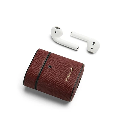 Burgundy Horologii бесплатный персонализированный Чехол для Apple Airpods 1 и Airpods 2 Bluetooth беспроводные защитные наушники - Цвет: Burgundy