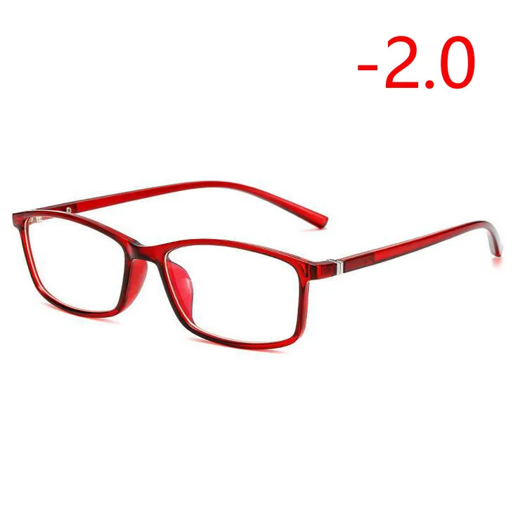 Мужские и женские очки для близорукости, оптические очки по рецепту, черная синяя оправа-1,0-1,5-2,0-2,5-3,0-3,5-4,0-4,5-5,0-5,5-6,0 - Цвет оправы: Myopia 200