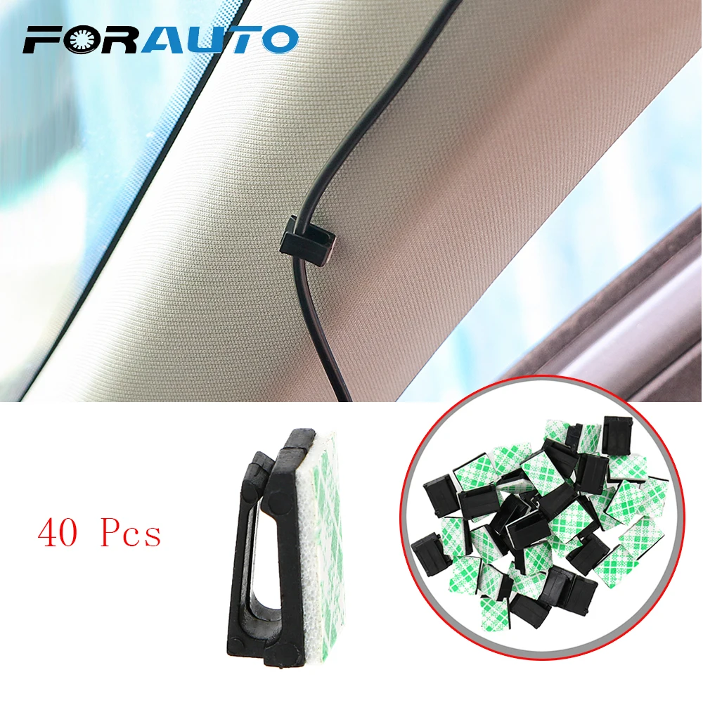 FORAUTO 40 шт. автомобильный шнур для передачи данных кабельные стяжки крепежные