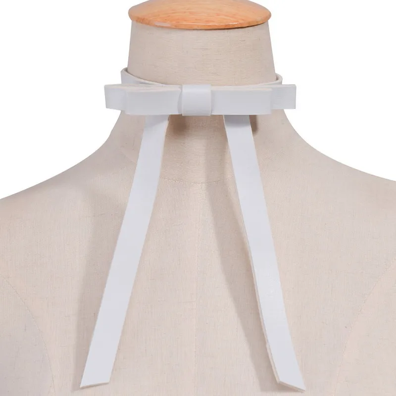 Elessical Personalized Punk Style Chokers Necklaces Multicolor PU Leather Bow Tie Choker Collar Woman Simple Jewelry Accessories | Украшения