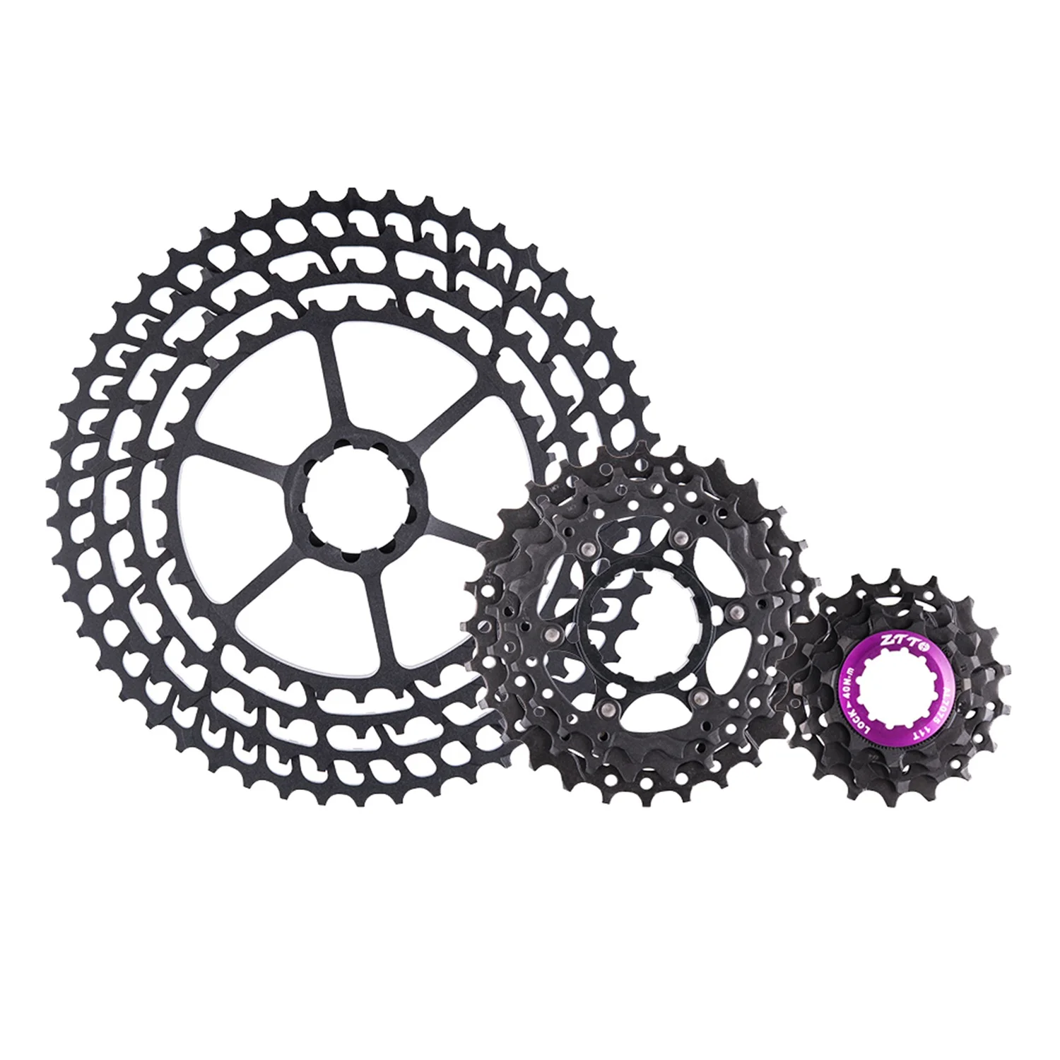 Кассета для велосипеда Ztto 11 speed Slr 11-50T 11 S 11V K7 11 speed 50 Ultralight 368G Cnc Freewheel Mtb горный велосипед для X - Цвет: Black