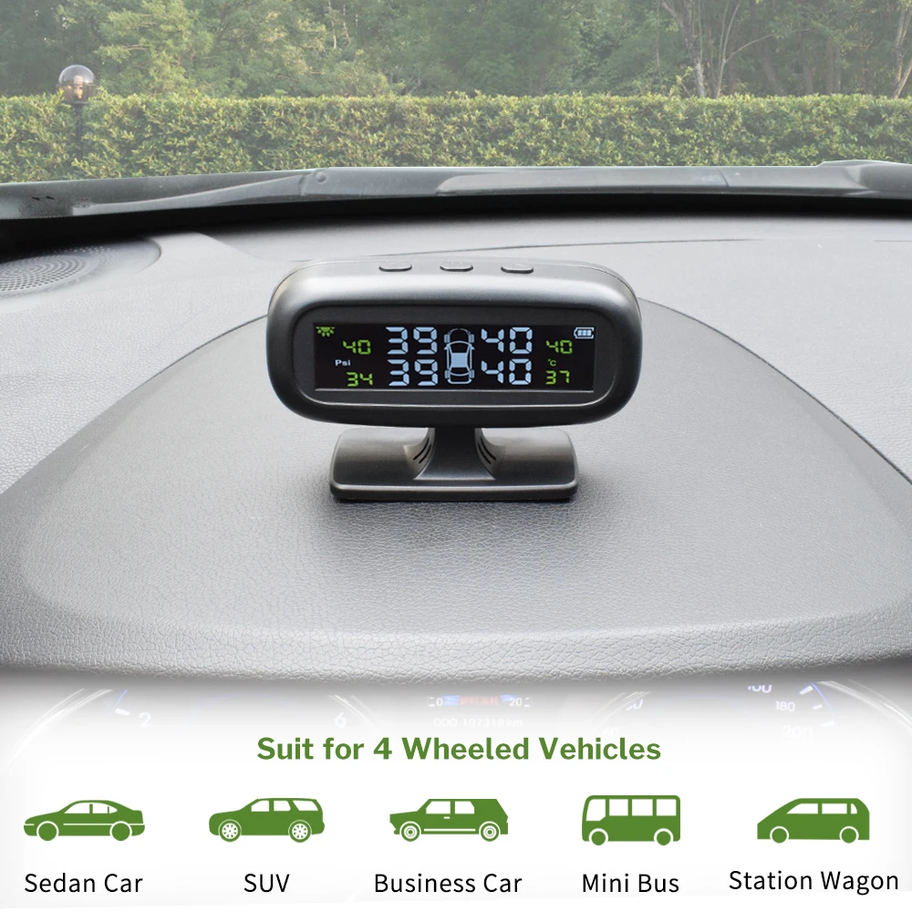 Система контроля давления в автомобильных шинах Deelife TPMS, внутренний внешний датчик, солнечные колеса TMPS, Беспроводная сигнализация давления в шинах
