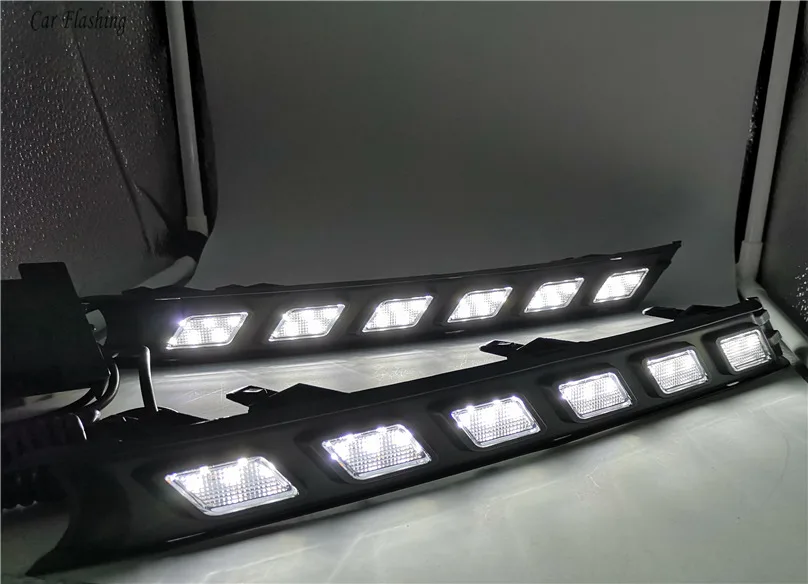 Car Flashing 2PCS DRL LED Daytime Running Light For Mazda CX-5 CX5 2017 2018 2019 2020 With Yellow Turning Signal Function | Автомобили и