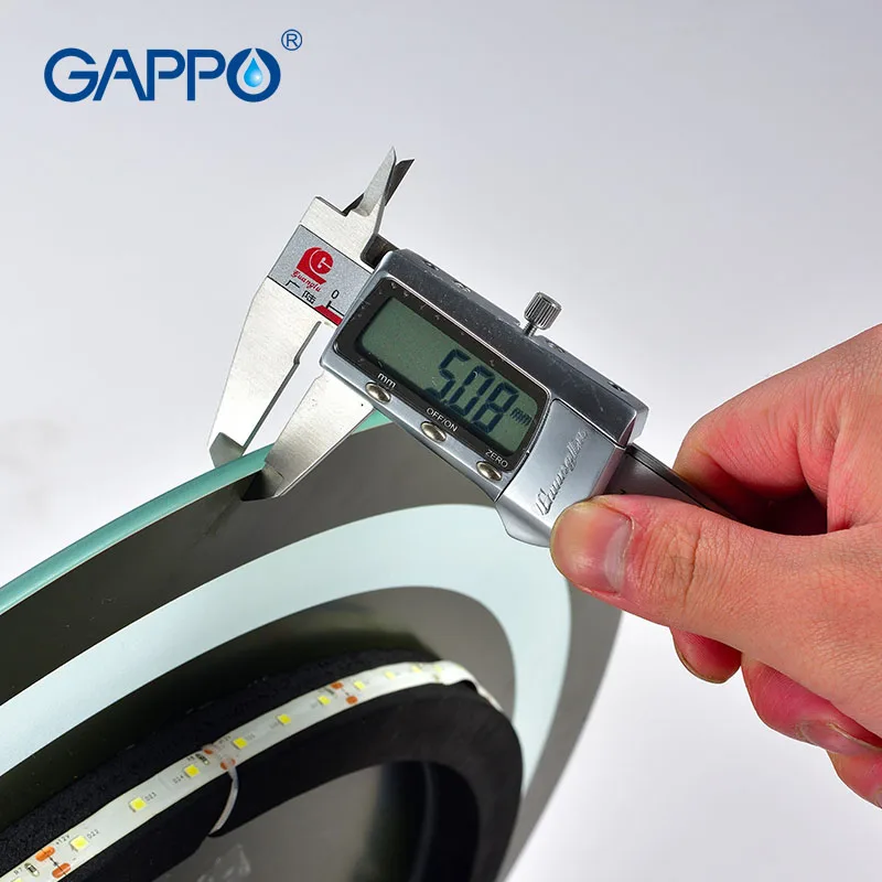 Зеркало для ванной комнаты Gappo круглое светодиодное косметическое зеркало с