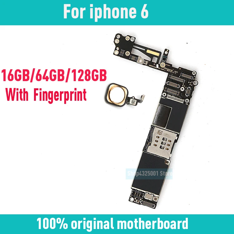 Оригинальная материнская плата для iphone 6 черного/белого/золотого цвета с/без Touch ID
