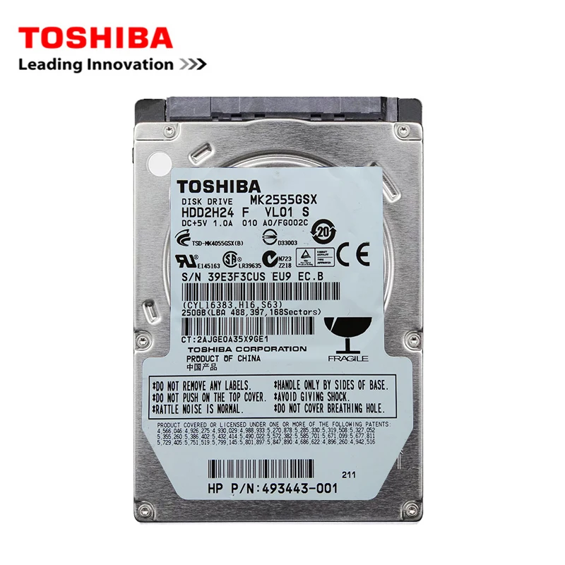 Внутренний жесткий диск TOSHIBA для ноутбука 2 5 дюйма 500 Гб SATA 3-6 ГБ 16-64 МБ 5400 об/мин