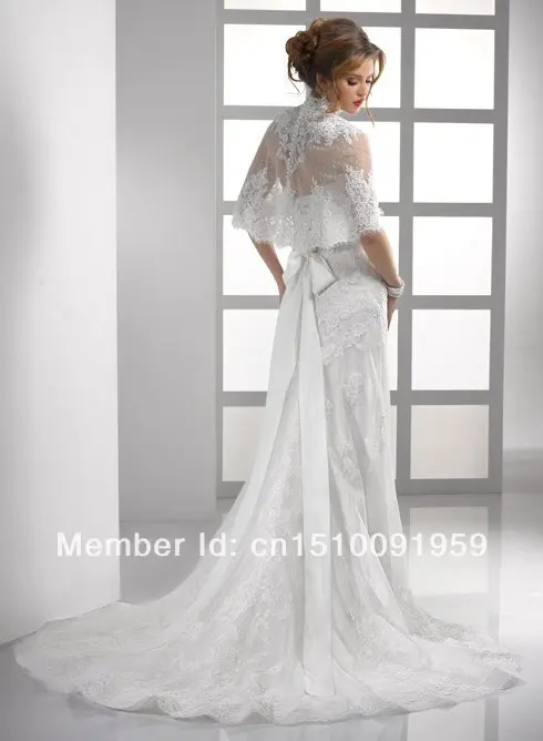 Gorgeous Long Train Mermaid Lace With Jacket Wedding Dress |