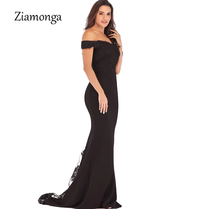 Ziamonga Элегантное Вечернее Платье Vestidos Длинные кружево пикантные Русалка