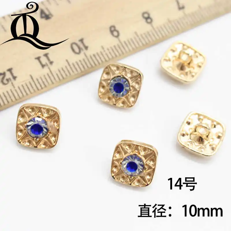 10 шт. алмазные черные золотые кнопки со львом прямые поставки с фабрики модели металлические пуговицы 8-13 мм Швейные принадлежности для рубашек и пуговиц - Цвет: NO14  10mm