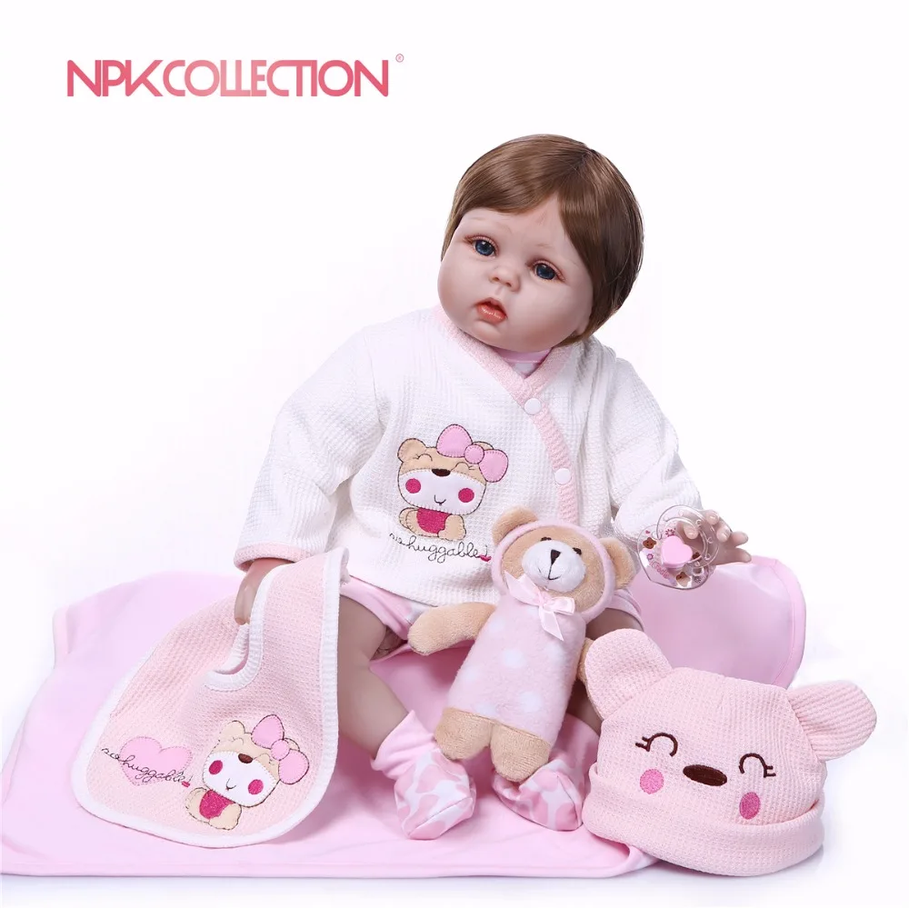 NPKCOLLECTION 55 см 2018 новый дизайн силиконовая кукла реборн ручной работы детские