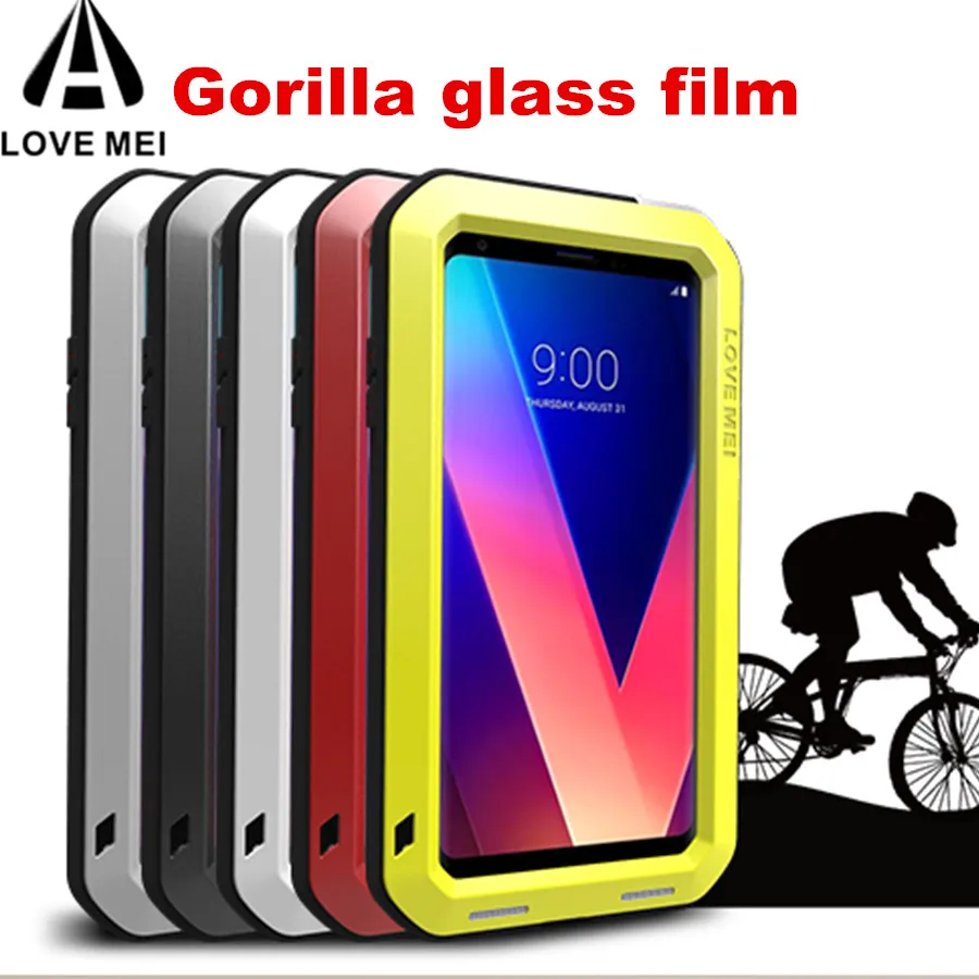 Бронированный металлический чехол Gorilla glass) Love Mei для LG V30 V20 V10 мощный алюминиевый