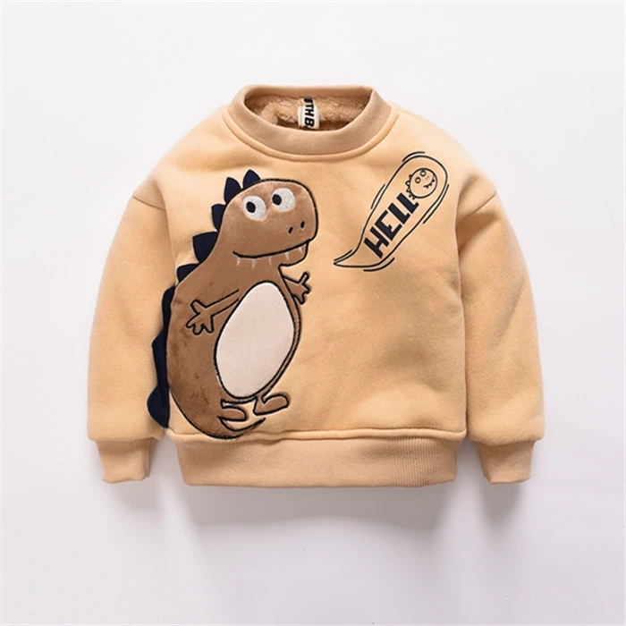 Зимний крутой кашемировый свитер для мальчиков пальто с динозавром малышей