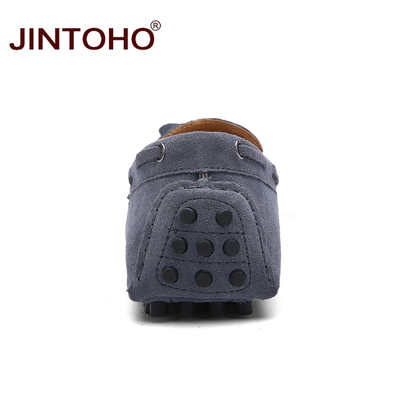 Мужские Водонепроницаемые Мокасины JINTOHO кожаные туфли из натуральной кожи для