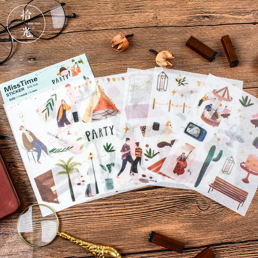 6 листов/набор наклейки для мобильных телефонов|Канцелярские наклейки| |