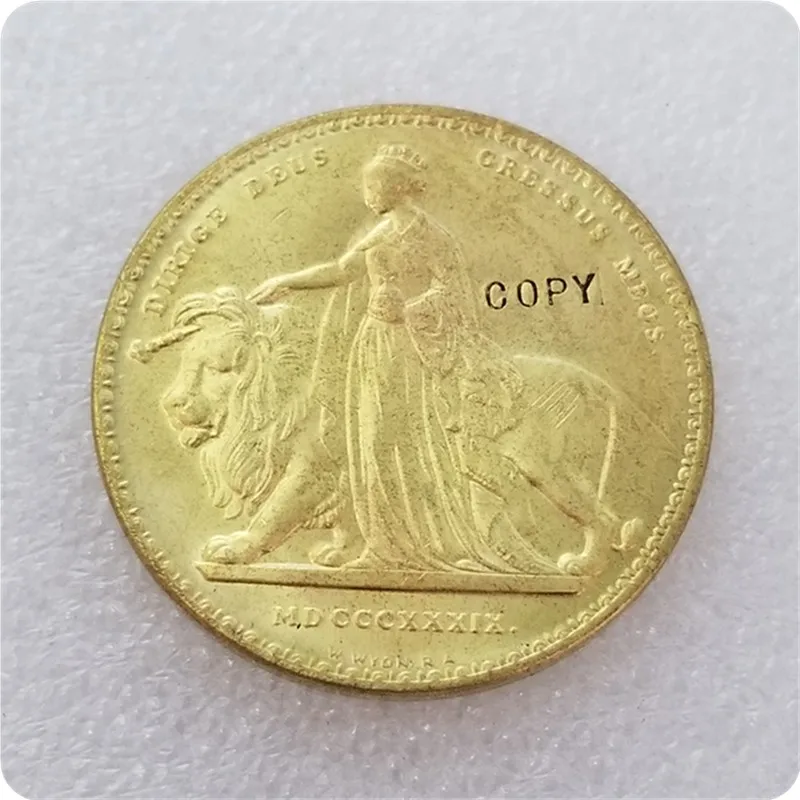 THE LION 1839 QUEEN VICTORIA 5 копия монеты КОПИЯ|Безвалютные монеты| |