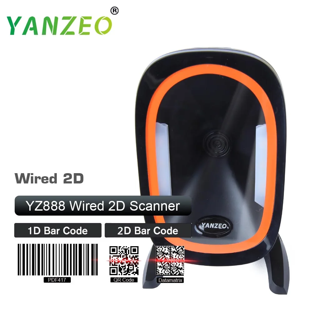 Yanzeo портативный проводной сканер штрихкодов 1D QR считыватель PDF417 IOS Android IPAD