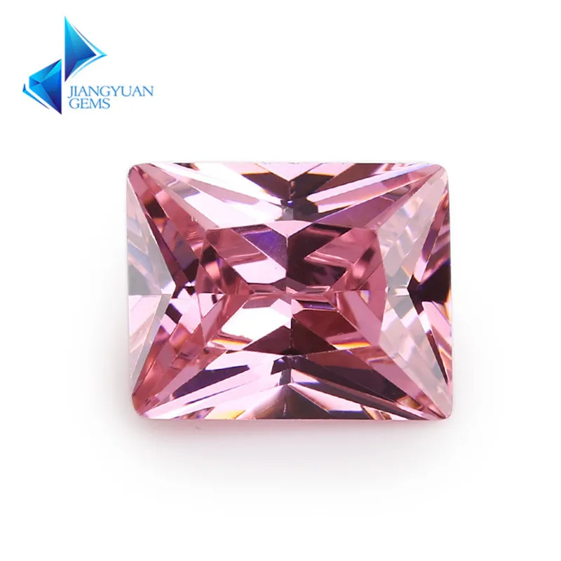 

50Pcs Rectangle Shape 5A+ Pink Color CZ Stone 2x3-13x18mm Synthetic Gems Cubic Zirconia For Jewelry