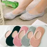 spring woman boat socks candy color silica gel non slip solid color woman socks girl boy slipper casual hosiery 1pair2pcs ws109