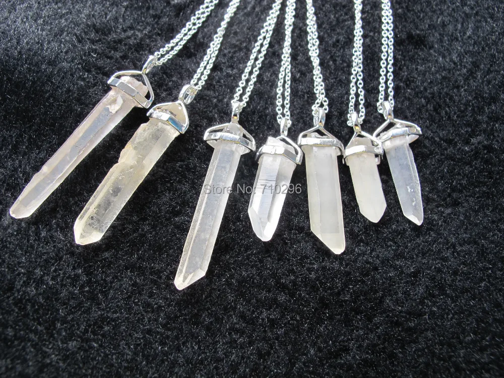 Подвески из натурального кварца ожерелье с драгоценным камнем серебряным