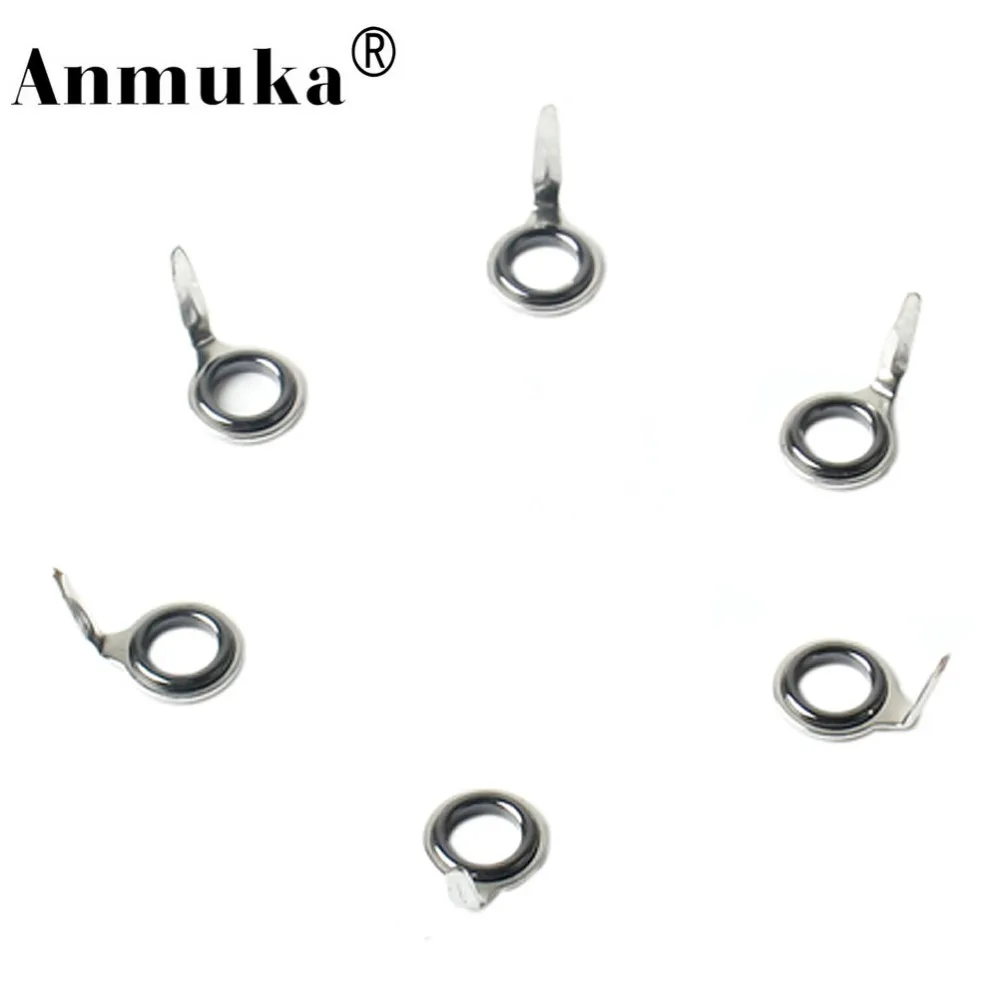 Anmuka 8pcs 8 Size Fishing Rod Guide Tip Top Ring Circle Pole Repair Kit Set | Спорт и развлечения