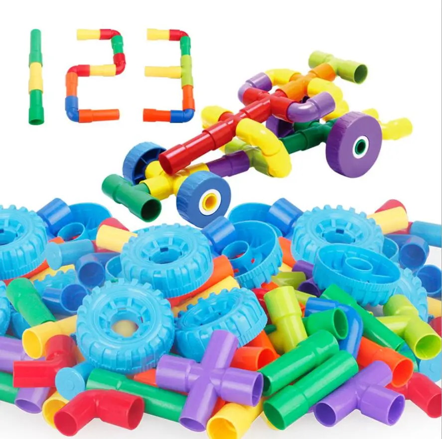 058 образования водопровод строительные блоки игрушки для детей DIY сборка