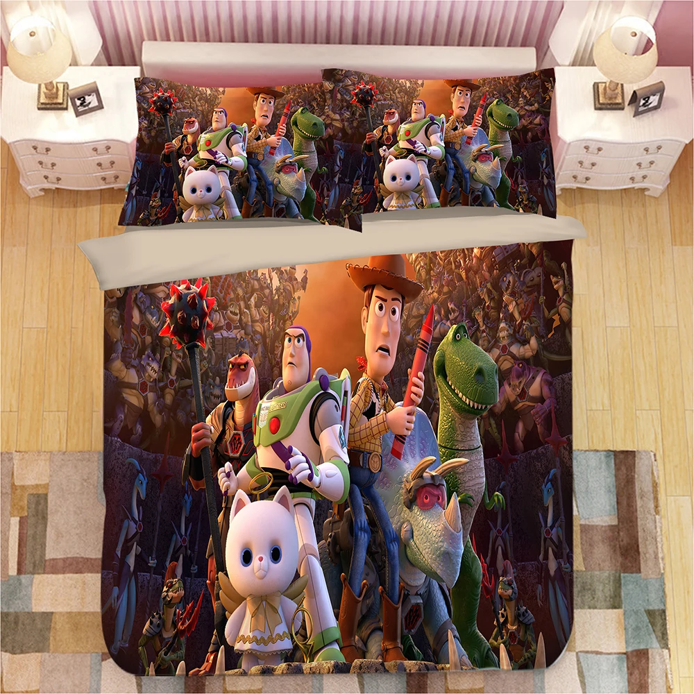 Disney toy story woody buzz полноразмерный Комплект постельного белья для детей декор