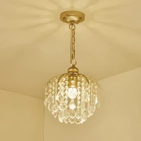 american country stair crystal droplight corridors aisle mini bar dining room porch furniture places absorb dome light