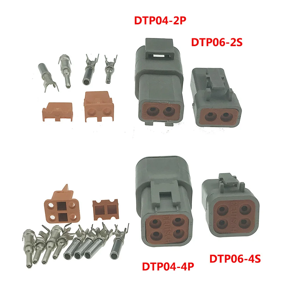1SET Deutsch DTP06-4S DTP04-4P/ DTP06-2S DTP04-2P Connectors with Terminals for Heavy Duty Truck