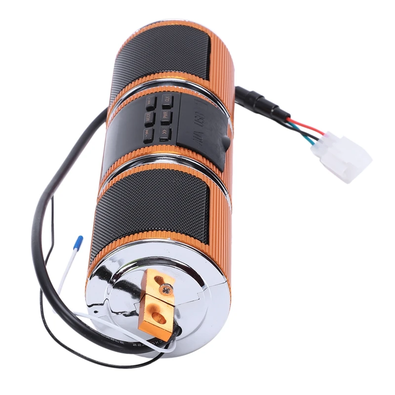 AABB-Motorcycle Bluetooth Mp3 Music Player Audio Refit Soundproof Waterproof Speaker Multifunction With Led Display | Электроника
