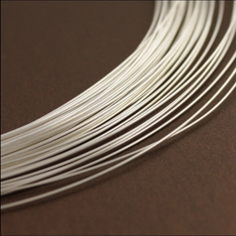 

0.6mm 0.7mm 0.8mm 0.9mm 1mm Solid 925 Sterling Silver Wire Beading Stringing Jewelry Thread Filament Connector Accessories