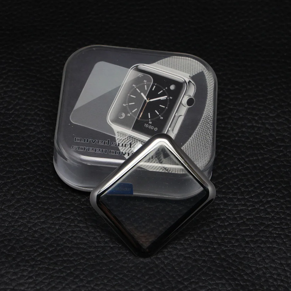 Полное покрытие изогнутая поверхность Закаленное стекло пленка для Apple Smart Watch