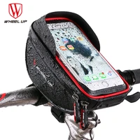 wheel up waterproof mtb road bike bicycle front bag cycling top tube frame handlebar bag 6 0 inch cycling pouch cellphone bag