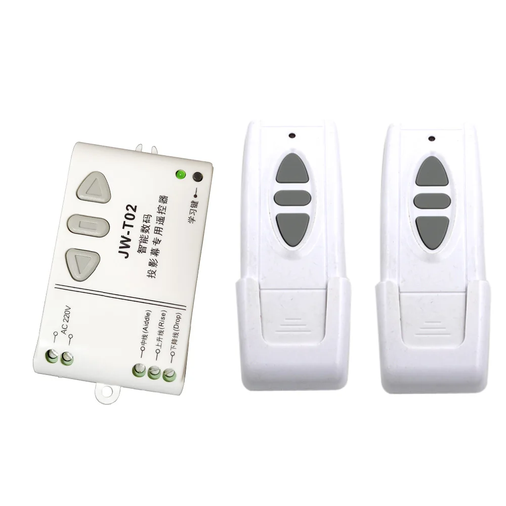 

AC 220V Motor Wireless Remote Control Switch UP Down Stop Tubular Motor Controller Motor Forward Reverse With 2 Transmitter