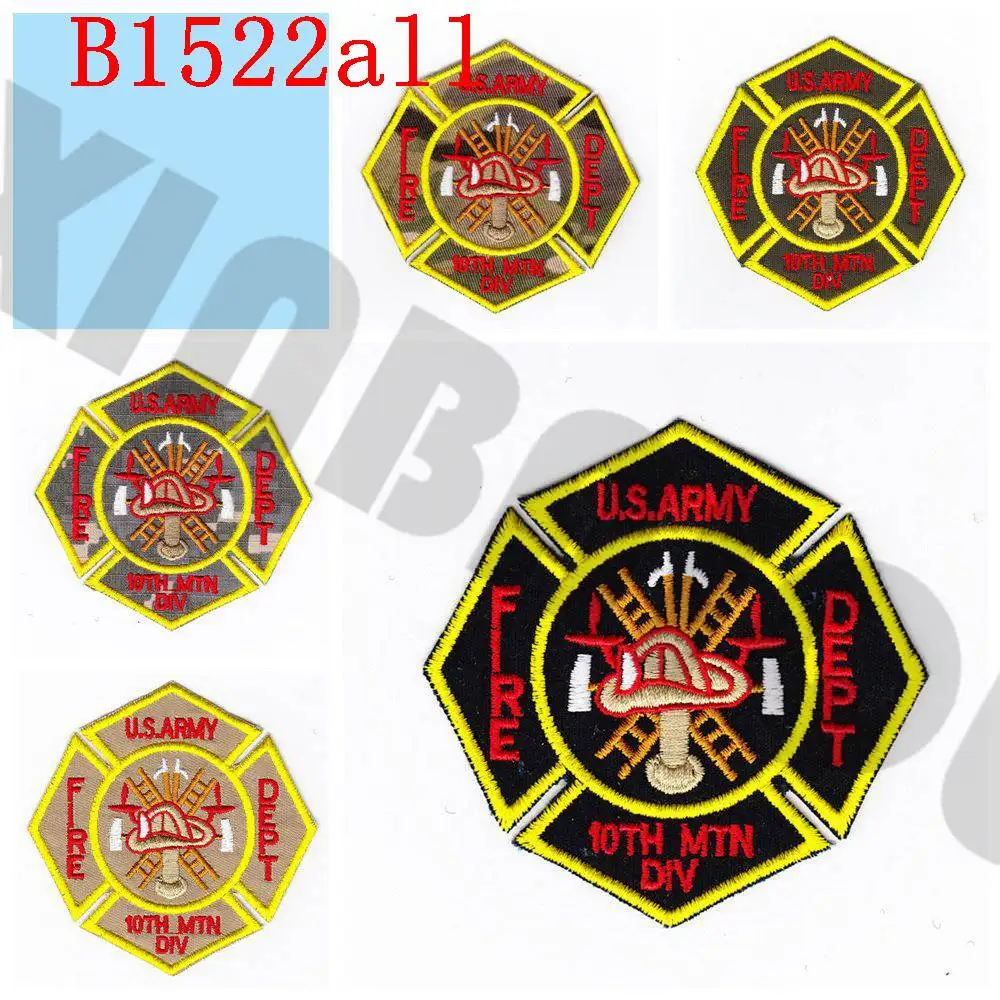 

Embroidery patch U.S.ARMY 10th MTNDIV FIRE DEPT Morale tactics Military