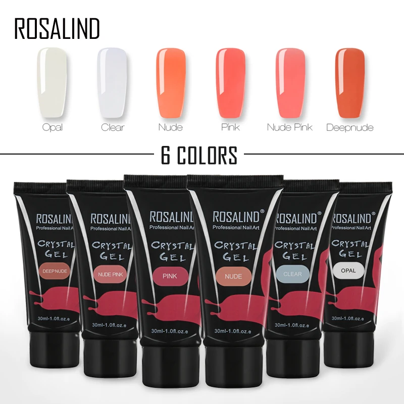 Розалинд 30 мл Гель лак для ногтей пальцев удлинитель с украшением в виде