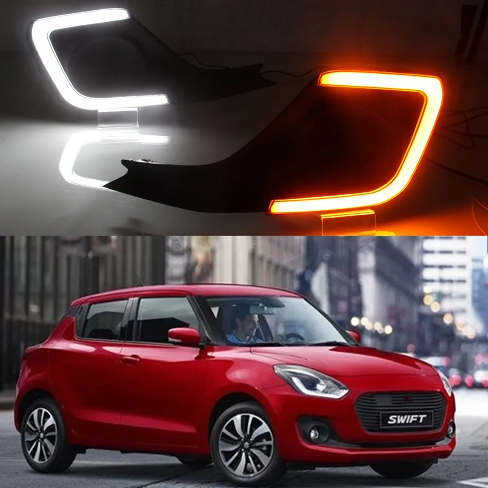 1 комплект Авто Стайлинг Аксессуары для Suzuki Swift 2017 2018 2019 DRL Вождения освещают