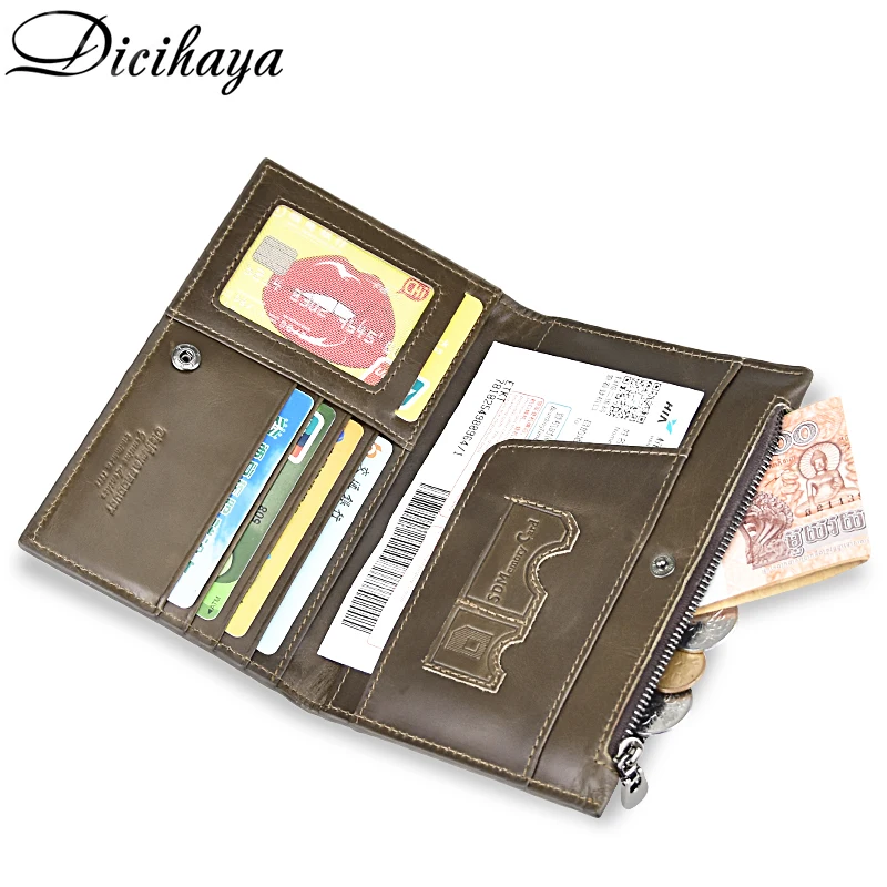 DICIHAYA Обложка для паспорта из натуральной кожи ID визитница дорожный кошелек