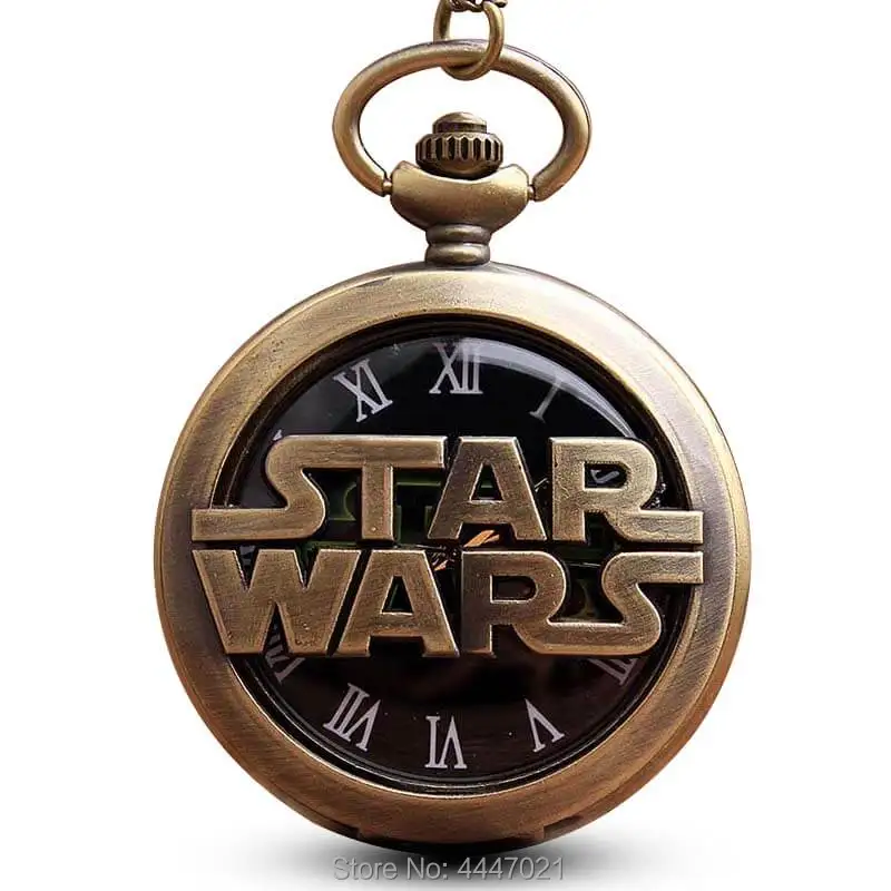 

Звездная война джедай заказ дневное ожерелье Винтаж Галактическая Империя полые кварцевые карманные часы стимпанк для поклонников подарк...