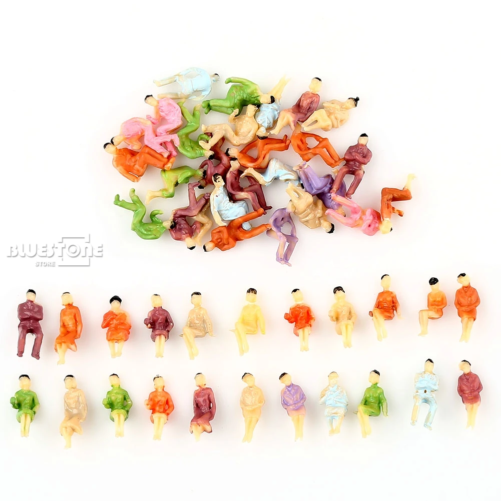 100 шт. разрисованные весы Z для сидящих людей фигуры 1:200|z scale|people figuresfigures people |