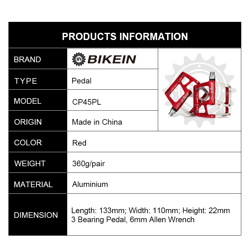 BIKEIN CNC Aluminun 9/16 &quot3 герметичные подшипники MTB BMX педали на платформе для горного