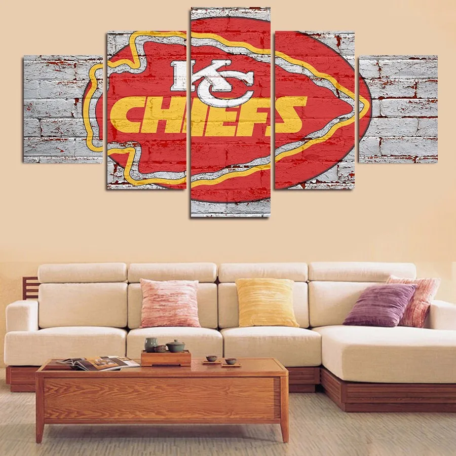 KC вождей футбольный командный вид спорта модная масла из натуральной Wall Art