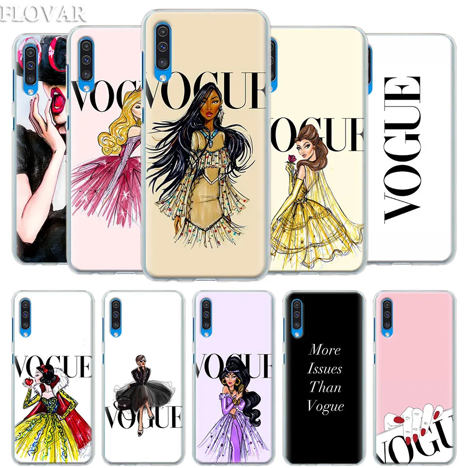 Комплект из модных женских надпись «More Issues than Vogue чехол КРЫШКА ДЛЯ samsung Galaxy A30 A40 A50 A70 A6 A8 плюс A7 A9 M30 чехол для телефона Coque